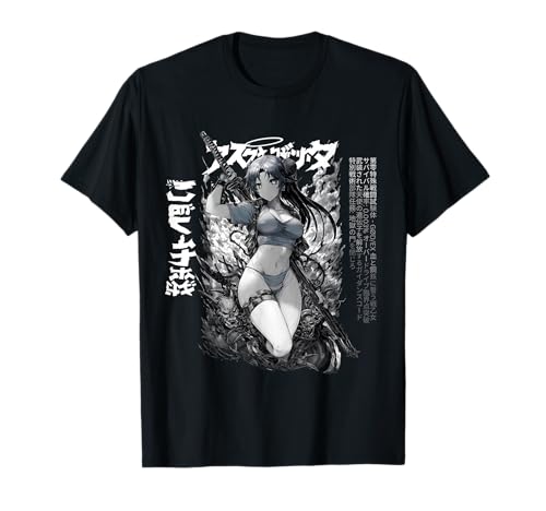 Hellcore Tactical Waifu - Samurai Anime Girl T-Shirt von Gothic Grunge Anime Girl Apparel