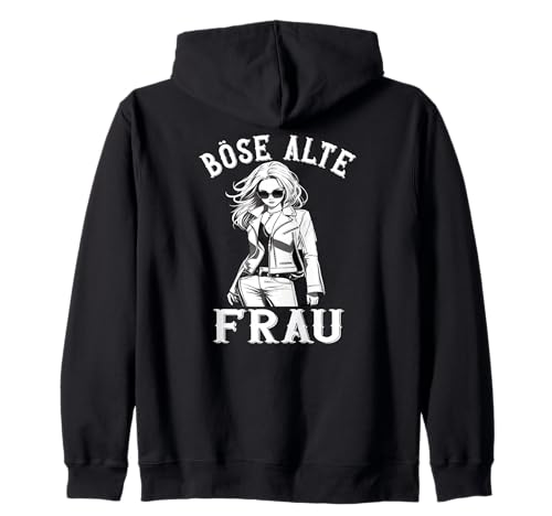 Böse Alte Frau Totenkopf Design Halloween Damen Deko Party Kapuzenjacke Böse Alte Frau Totenkopf Design Halloween Damen Deko Party Kapuzenjacke von Gothic Halloween Kostüm Frauen Bikerin Rockerin