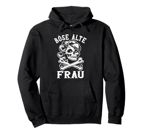 Böse Alte Frau Totenkopf Design Halloween Damen Deko Party Pullover Hoodie Böse Alte Frau Totenkopf Design Halloween Damen Deko Party Pullover Hoodie von Gothic Halloween Kostüm Frauen Bikerin Rockerin