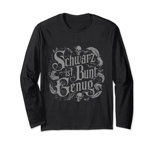 Schwarz Ist Bunt Genug Gothic Metalhead Heavy Metal Damen Langarmshirt Schwarz Ist Bunt Genug Gothic Metalhead Heavy Metal Damen Langarmshirt von Gothic Metalhead Heavy Metal Damen Buntes