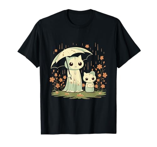 Gotische Geisterkatze Mutter mit Regenschirm unter dem Regen T-Shirt Gotische Geisterkatze Mutter mit Regenschirm unter dem Regen T-Shirt von Gothic Spook Ghost Forest Apparel