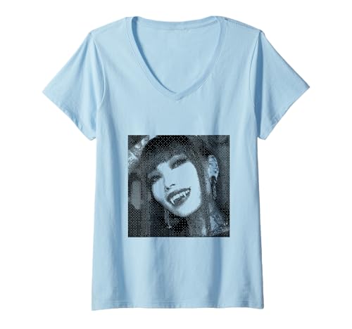 Damen Gothic Vampir Girl Cute Emo Goth Aesthetic T-Shirt mit V-Ausschnitt Damen Gothic Vampir Girl Cute Emo Goth Aesthetic T-Shirt mit V-Ausschnitt von Gothic Vampire Girl for Goth Girls and Goth Mommy