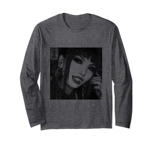 Gothic Vampir Girl Cute Emo Goth Aesthetic Langarmshirt Gothic Vampir Girl Cute Emo Goth Aesthetic Langarmshirt von Gothic Vampire Girl for Goth Girls and Goth Mommy