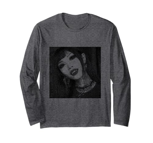 Gothic Vampir Girl Cute Emo Goth Aesthetic Langarmshirt Gothic Vampir Girl Cute Emo Goth Aesthetic Langarmshirt von Gothic Vampire Girl for Goth Girls and Goth Mommy