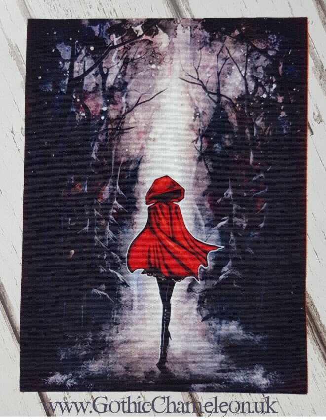 Bedrucktes Tuch Baumwolle Canvas Patch Applikation Gothic Emo Punk von GothicChameleon