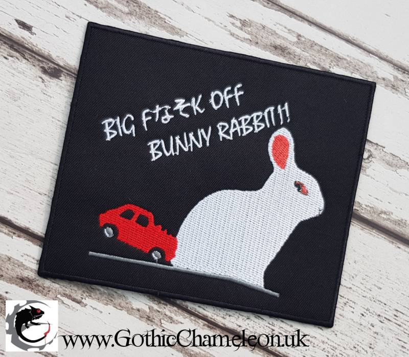 Großer Hase Gestickte Aufnäher Applikation Sehr Gothic Emo Punk von GothicChameleon