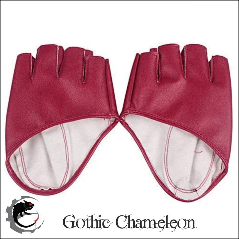 Schwarz Oder Rot Mod Handschuhe Fingerlose Halbe Palme Pu-Leder Gothic Punk Steampunk Schwarz Oder Rot Mod Handschuhe Fingerlose Halbe Palme Pu-Leder Gothic Punk Steampunk von GothicChameleon