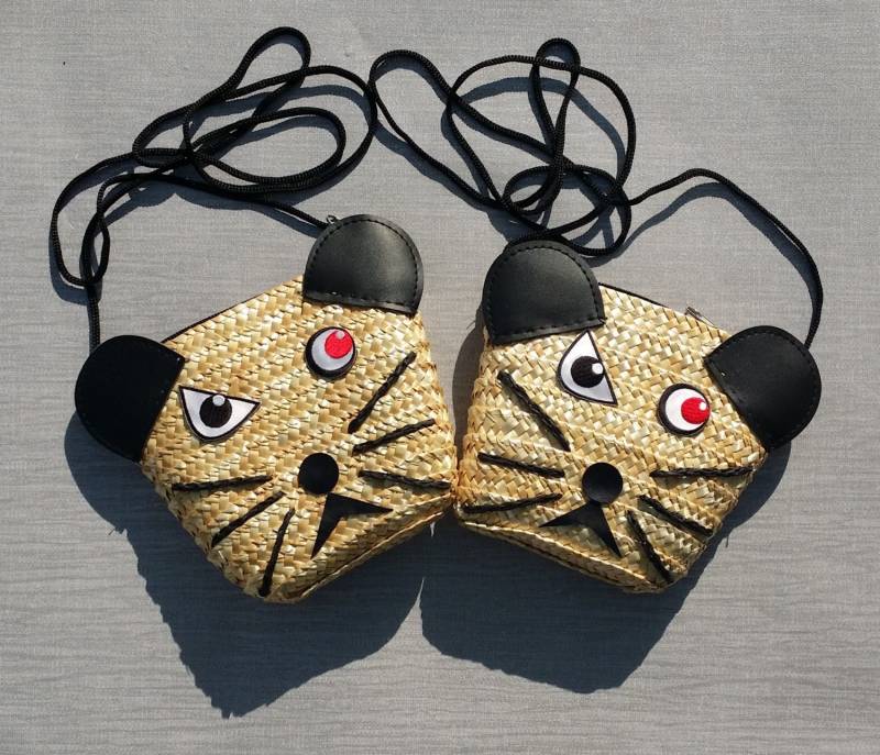 Wütende Maus Strohhandtasche Mit Schultergurt Goth Alternative Punk Wütende Maus Strohhandtasche Mit Schultergurt Goth Alternative Punk von GothicChameleon