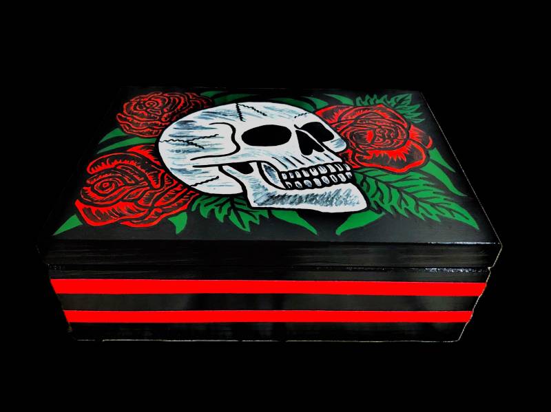 Schmuckbox Aus Holz Handbemalt, Ein Eindrucksvolles Design Und Sehr Beliebtes Geschenk von GothicMystikShop