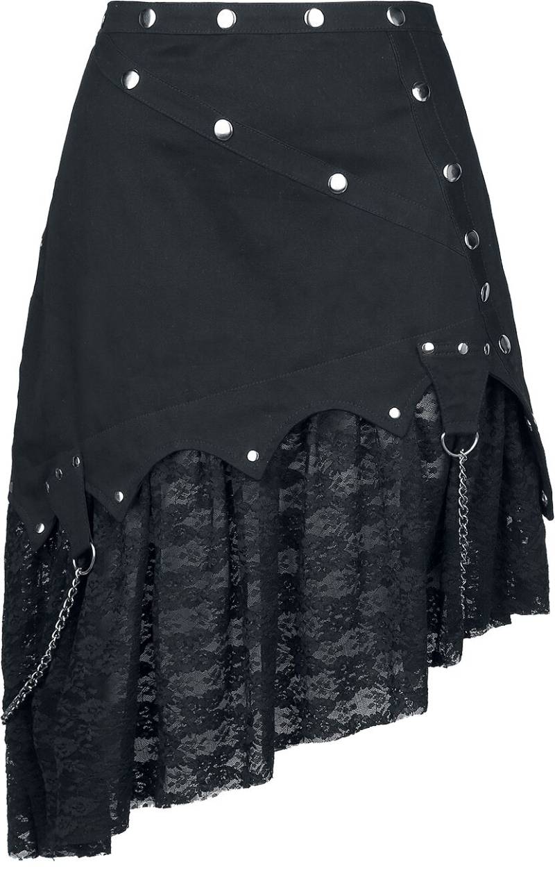 Gothicana by EMP Asymmetric Mittellanger Rock schwarz in S von Gothicana by EMP