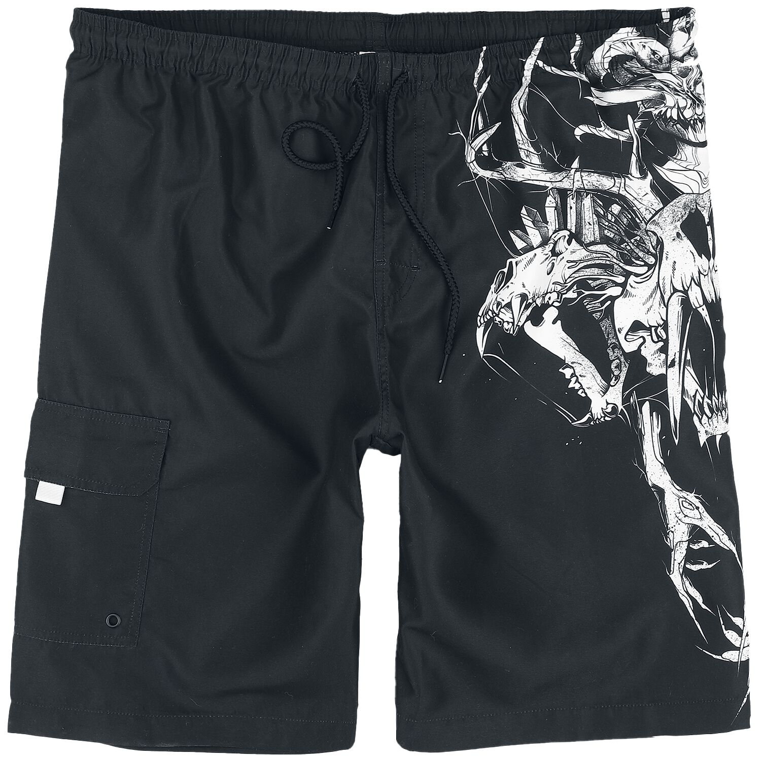 Gothicana by EMP Badeshort - Animal Skull Swim Shorts - S bis XXL - für Männer - Größe L - schwarz von Gothicana by EMP