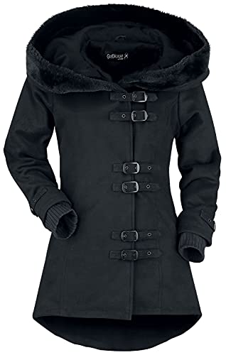 Gothicana by EMP Damen schwarze Winterjacke mit Schnürung XL von Gothicana by EMP