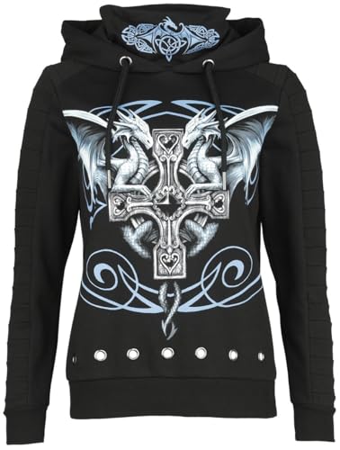 Gothicana by EMP Damen schwarzer Pullover mit Print L von Gothicana by EMP