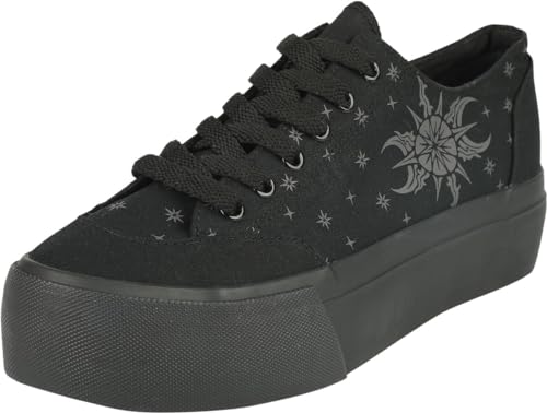 Gothicana by EMP Damen Schwarze Plateau Sneaker EU37 von Gothicana by EMP