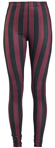 Gothicana by EMP Damen Schwarz/rot gestreifte Leggings 5XL von Gothicana by EMP