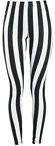 Gothicana by EMP Damen Schwarz/weiß gestreifte Leggings 3XL von Gothicana by EMP