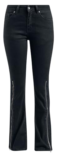 Gothicana by EMP Damen Schwarze Boot Cut Jeans im 5-Pocket-Style W31L32 Gothicana by EMP Damen Schwarze Boot Cut Jeans im 5-Pocket-Style W31L32 von Gothicana by EMP