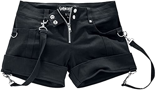 Gothicana by EMP Damen Schwarze Hotpants mit Bändern 27 von Gothicana by EMP