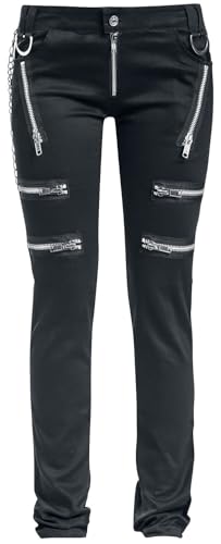 Gothicana by EMP Damen Schwarze Jeans mit Reißverschlüssen W28L32 von Gothicana by EMP