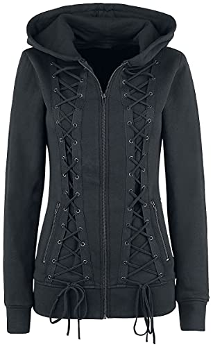 Gothicana by EMP Damen schwarze Kapuzenjacke mit Schnürung 3XL von Gothicana by EMP