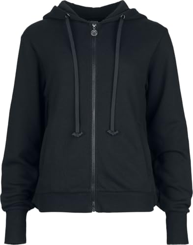 Gothicana by EMP Damen Schwarze Kapuzenjacke mit vielen Fledermausdetails und seitlichen Tascheneingriffe M von Gothicana by EMP