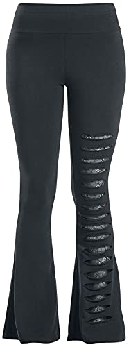 Gothicana by EMP Damen Schwarze Legging mit Schlag und Cut-Outs 4XL von Gothicana by EMP