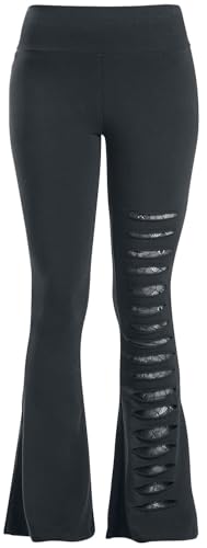 Gothicana by EMP Damen Schwarze Leggings mit Schlag und Cut-Outs 4XL von Gothicana by EMP