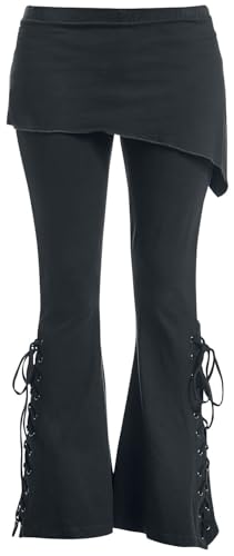 Gothicana by EMP Damen Schwarze Leggings mit Bootcut und Rockteil L von Gothicana by EMP