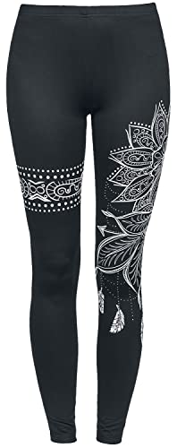 Gothicana by EMP Damen Schwarze Leggings mit Mandala-Print L von Gothicana by EMP