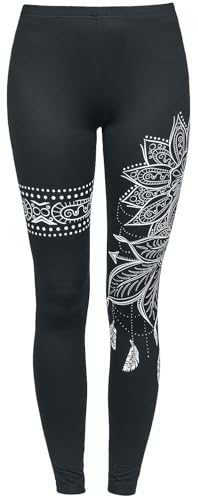 Gothicana by EMP Damen Schwarze Leggings mit Mandala-Print XXL von Gothicana by EMP
