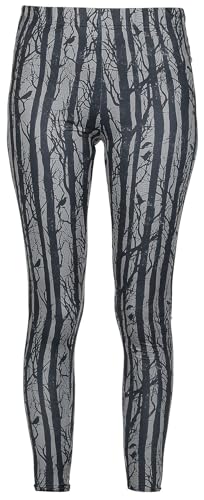 Gothicana by EMP Damen Schwarze Leggings mit Natur-Alloverprint L von Gothicana by EMP