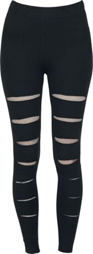 Gothicana by EMP Damen Schwarze Leggings mit Netzlöchern XL von Gothicana by EMP