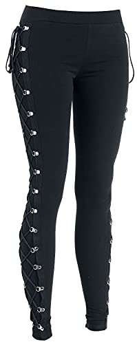 Gothicana by EMP Damen Schwarze Leggings mit Schnürung S von Gothicana by EMP