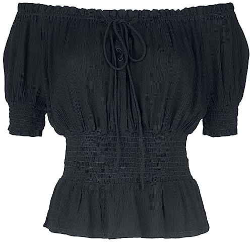Gothicana by EMP Damen Schwarze schulterfreie Bluse XXL von Gothicana by EMP