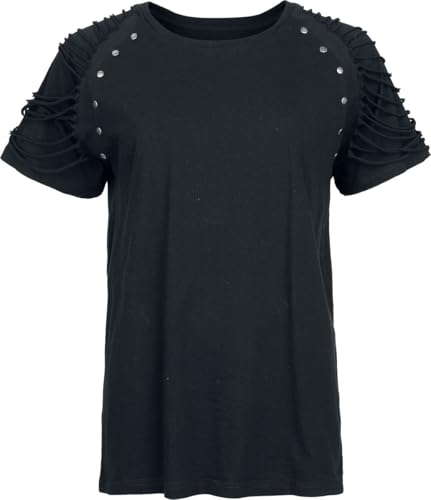Gothicana by EMP Damen schwarzes T-Shirt mit besonderen Ärmeln S von Gothicana by EMP