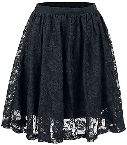 Gothicana by EMP Damen schwarzer Tellerrock aus Spitze mit Unterrock 3XL Gothicana by EMP Damen schwarzer Tellerrock aus Spitze mit Unterrock 3XL von Gothicana by EMP