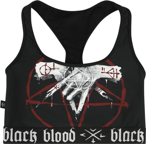 Gothicana by EMP Damen schwarzes Bikinitop mit Pentagramm Print L von Gothicana by EMP