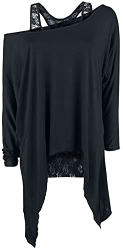 Gothicana by EMP Damen schwarzes Langarmshirt im Doule-Layer-Look 3XL von Gothicana by EMP