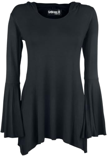 Gothicana by EMP Damen schwarzes Langarmshirt mit Zipfelsaum 3XL von Gothicana by EMP