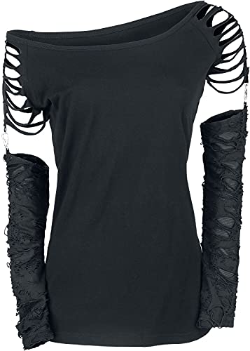 Gothicana by EMP Damen schwarzes Langarmshirt mit abnehmbaren Ärmeln L von Gothicana by EMP