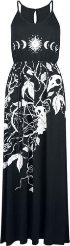 Gothicana by EMP Damen schwarzes Maxikleid aus angenehm weichem Material S von Gothicana by EMP