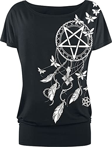 Gothicana by EMP Damen schwarzes T-Shirt Pentagramm und Traumfänger 3XL von Gothicana by EMP