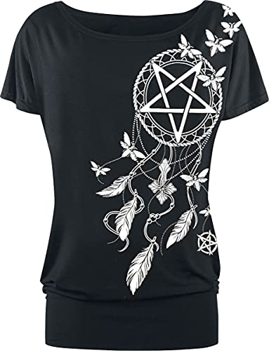 Gothicana by EMP Damen schwarzes T-Shirt Pentagramm und Traumfänger 5XL von Gothicana by EMP