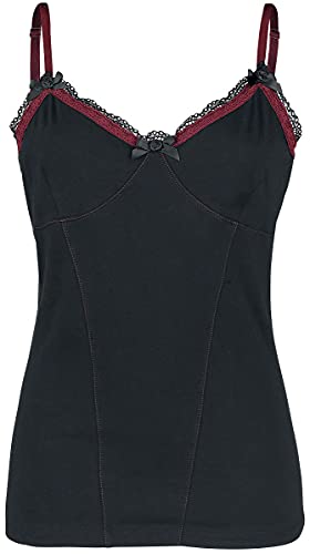 Gothicana by EMP Damen schwarzes Top mit Spitze S von Gothicana by EMP