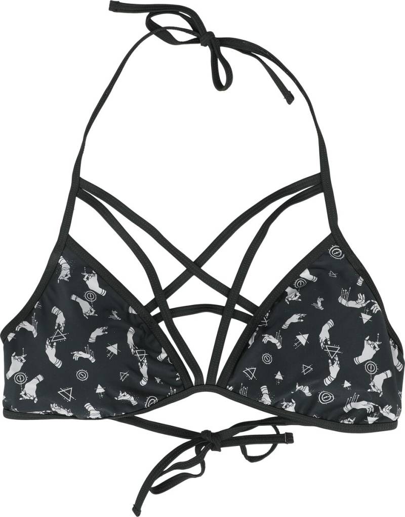 Gothicana by EMP - Gothic Bikini-Oberteil - Pentagramm Bikini Top - M bis XXL - für Damen - Größe XXL - schwarz von Gothicana by EMP