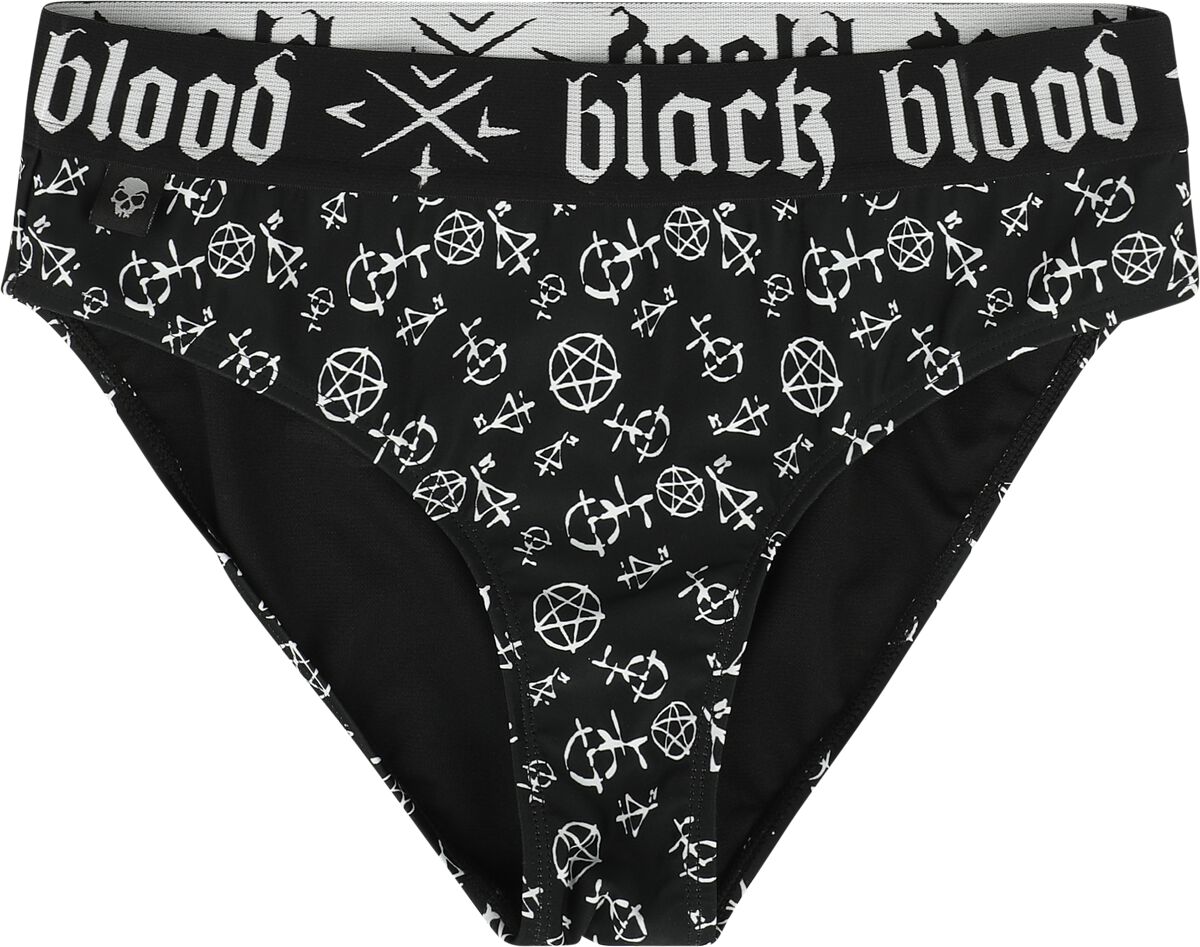 Gothicana by EMP - Gothic Bikini-Unterteil - Bikini Brief with Pentagram - S bis XXL - für Damen - Größe XXL - schwarz von Gothicana by EMP