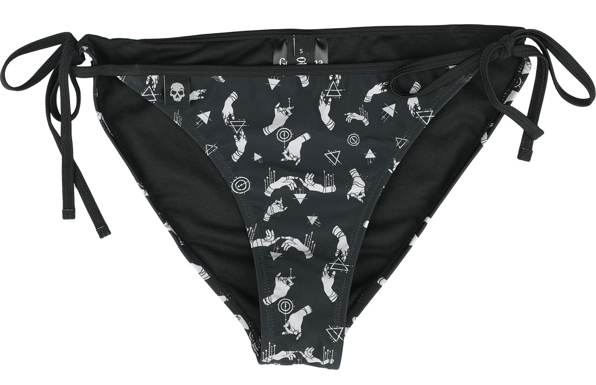 Gothicana by EMP - Gothic Bikini-Unterteil - Bikini Pants with Mystical Print - S bis XXL - für Damen - Größe M - schwarz von Gothicana by EMP