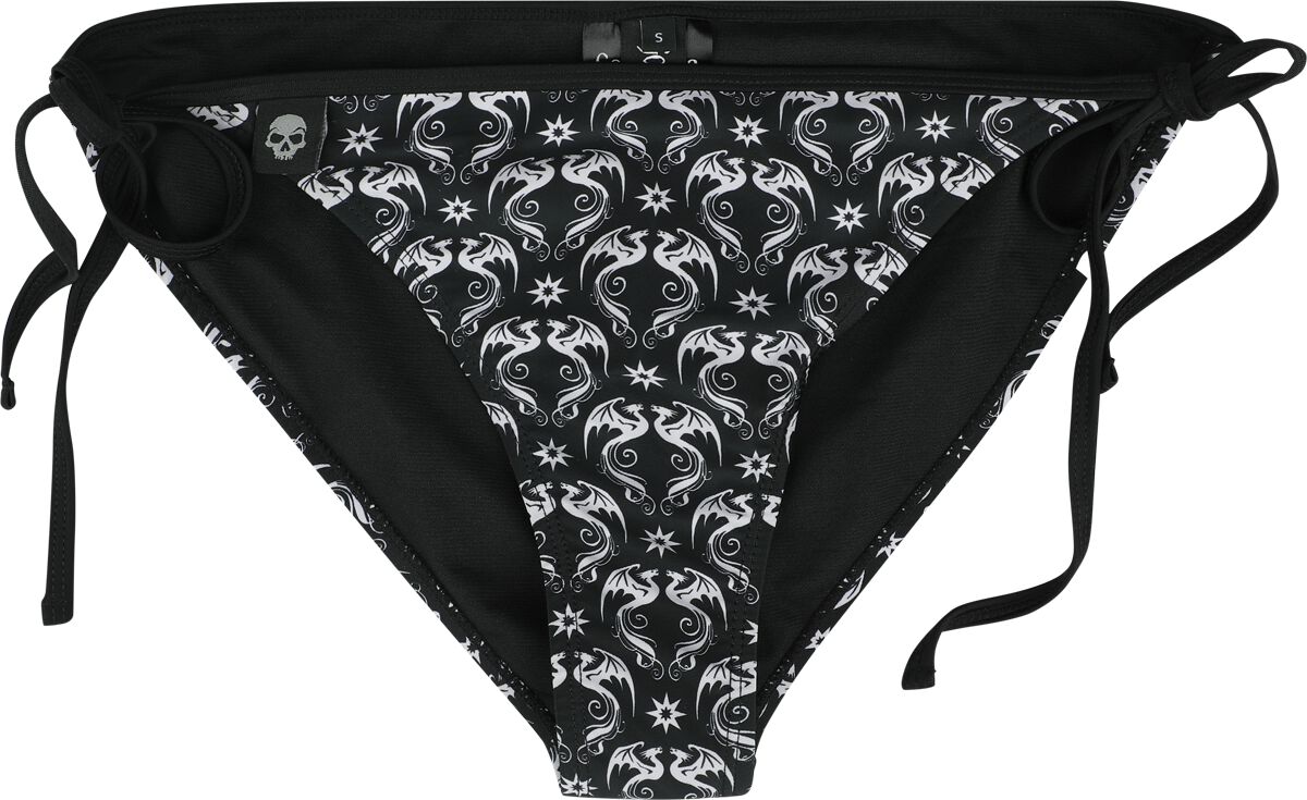 Gothicana by EMP - Gothic Bikini-Unterteil - Gothicana X Anne Stokes - Bikini Brief - S bis XXL - für Damen - Größe S - schwarz von Gothicana by EMP