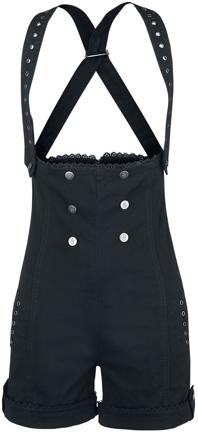 Gothicana by EMP Gothic Dungarees Short schwarz in XXL von Gothicana by EMP
