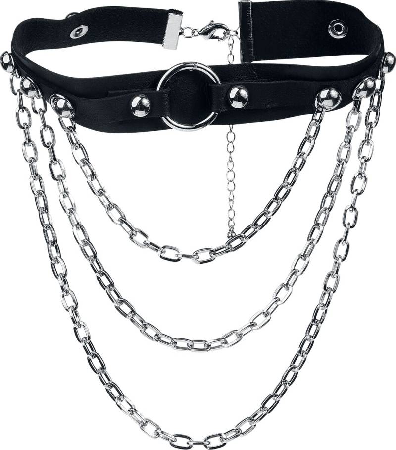 Gothicana by EMP - Gothic Halsband - Circle Chain Choker - für Damen - schwarz von Gothicana by EMP